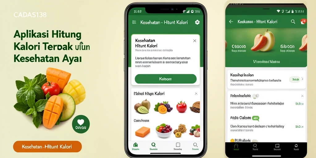 Tampilan antarmuka pengguna CADAS138 yang bersih dan informatif untuk Hitung Kalori.