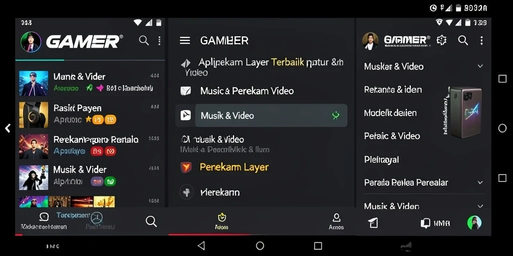 Antarmuka GAMERP yang sederhana dan efektif untuk merekam layar.
