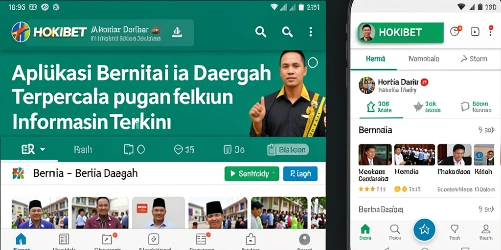 Tampilan antarmuka aplikasi HOKIBET yang modern dan informatif.