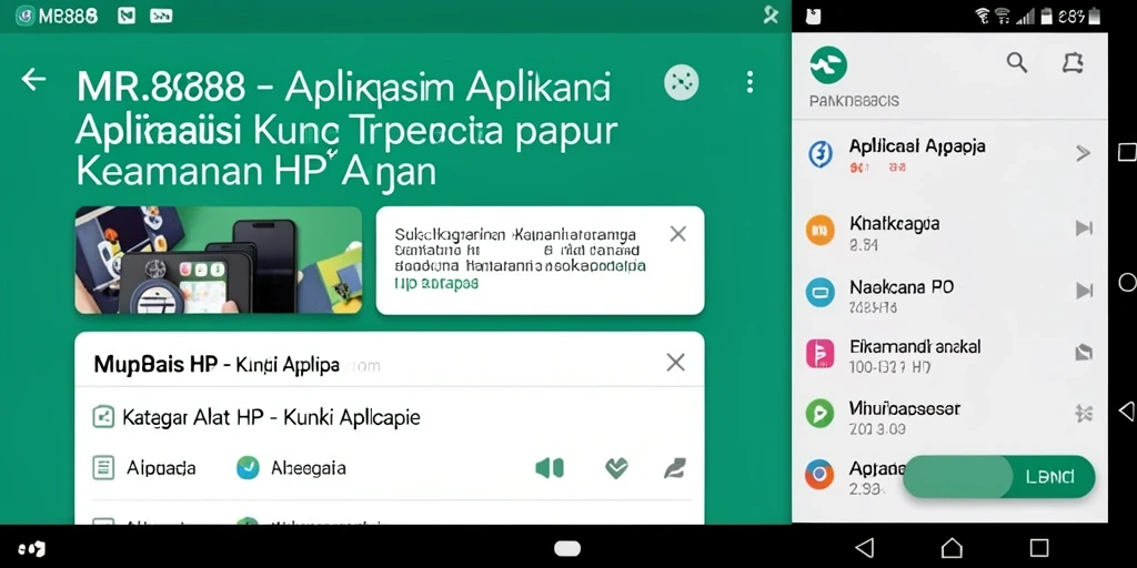 Tampilan antarmuka aplikasi Kunci Aplikasi MR888 yang user-friendly.